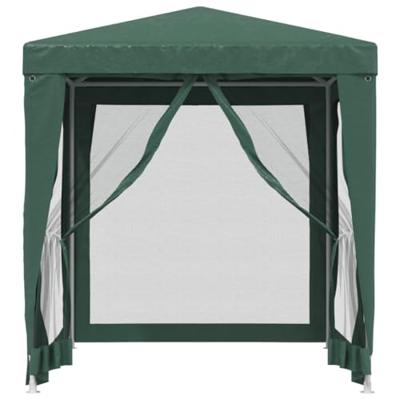 Partytent met 4 mesh zijwanden 2x2 m HDPE groen - thumbnail