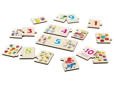 lupilu Houten puzzel (Tellen en matchen)