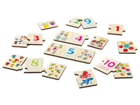 lupilu Houten puzzel (Tellen en matchen) - thumbnail