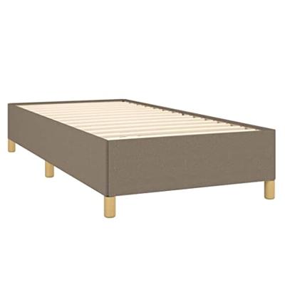 Boxspring met matras stof taupe 80x200 cm
