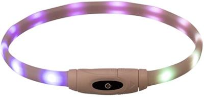 TRIXIE LICHTGEVENDE HALSBAND HOND USB SILICONEN OPLAADBAAR MEERKLEURIG 65X1,6 CM