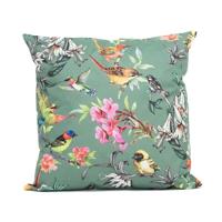 Anna's Collection buitenkussen vogels 60x60cm groen - thumbnail