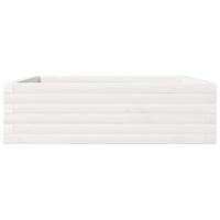 Plantenbak 80x80x23 cm massief grenenhout wit - thumbnail