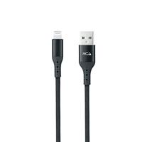 NANOCABLE 10.10.0401-COBK USB-2.0-kabel, compatibel met Apple-apparaten, mesh, zwart, 1 m - thumbnail