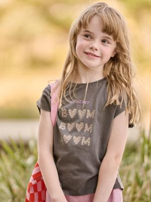 T-shirt met korte mouwen antraciet T-shirt met korte mouwen antraciet