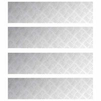 VidaXL Trap tread rechthoekig 4 pcs zilver 80 x 20 cm aluminium - thumbnail