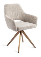 Jesper Home Yanai eetkamerstoel Caramel Grid turn rose - thumbnail