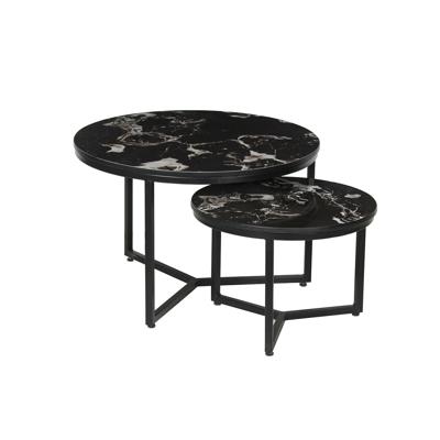 Salontafel set Meyra Zwart Marmer Salontafel set Meyra Zwart Marmer