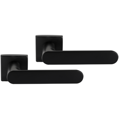 Differnz | Eindhoven deurkruk | vierkant rozet | zwart