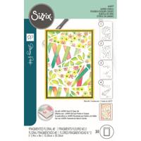 Sizzix • stencil fragmented floral nr.2 4pcs - thumbnail