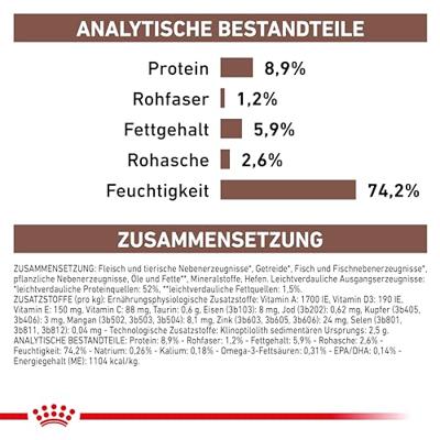 ROYAL CANIN Veterinary Gastro-intestinale Mousse | 12 x 200 g | Complete voeding voor volwassen honden | ter ondersteuning van de spijsvertering | met een hoog energiegehalte