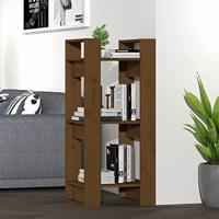 Boekenkast/kamerscherm 41x35x91 cm massief hout honingbruin - thumbnail
