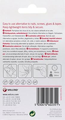 VELCRO® VEL-EC60235 Klittenband vierkanten Om vast te plakken Haak- en lusdeel (l x b) 25 mm x 25 mm Wit 24 paar