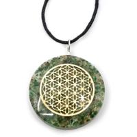 Orgonite Hanger Bloem des levens Rond Jade - thumbnail