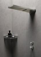Opbouw Hoofddouche Hotbath Archie Wandmodel met cascade RVS - thumbnail