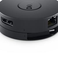 DELL Mobile Adapter DA300 Bedraad USB 3.2 Gen 2 (3.1 Gen 2) Type-C Zwart - thumbnail