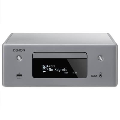 Denon RCDN10 Stereo Receiver met CD Speler & Radio, HiFi Receiver met Bluetooth, WiFi, Airplay 2, Muziek Streamen, HEOS Multiroom, 2x Optische Ingang - Grijs