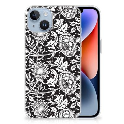 Apple iPhone 14 | TPU Case | Black Flowers Apple iPhone 14 | TPU Case | Black Flowers