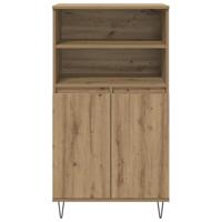 Highboard met plank met opslag met de deur Bruin 60 x 36 x 110 cm Bewerkt hout - thumbnail