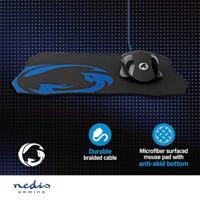 Gaming Muis & Muismat Set | Bedraad | DPI: 1200 / 2400 / 4800 / 7200 dpi | Instelbare DPI | Aantal knoppen: 6 | Programmeerbare knoppen | Rechtshandig | 1.50 m | Zonder Verlichting - thumbnail