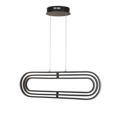 Searchlight Strakke zwarte hanglampClip - 61775BK