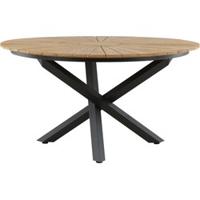 Nohr Ronde Tuintafel 'Constantina' Teakhout, 140cm, kleur Zwart - thumbnail