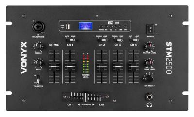Vonyx STM2500 5-kanaals mixer met USB-speler