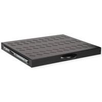 ROLINE 19-inch plank 1 U , Uitschuifbaar 350mm diep 25 kg zwart - thumbnail