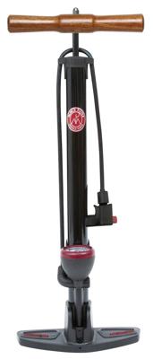 Mijnenpieper Fietspomp around retro pressure met universele pompkop en nanometer - 165 psi/ 11 bar - zwart