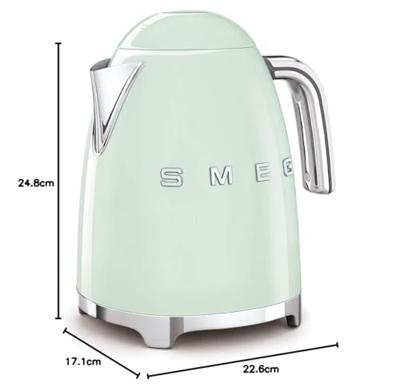 Smeg KLF03PGEU retro 50&apos;s style waterkoker, watergroen