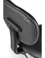 Zadelkruk Office rugleuning laag harde wielen zw - thumbnail
