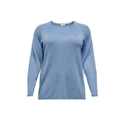 ONLY CARMAKOMA gebreide trui CARLAD lichtblauw