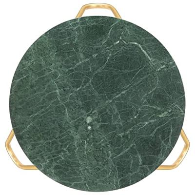 Salontafel 65x65x42 cm echt steen met marmeren textuur groen