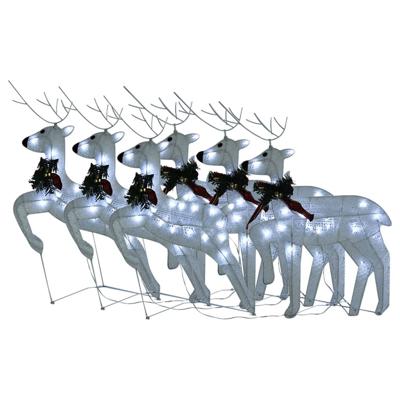 VidaXL Kerstrendieren 6 st 120 led's wit VidaXL Kerstrendieren 6 st 120 led's wit