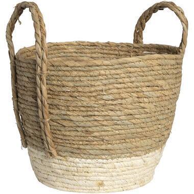 Mand Rho - off-white - 30xØ28,5 cm - Leen Bakker