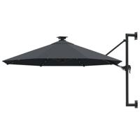 Wandparasol met LED's 300 cm antracietkleurig - thumbnail