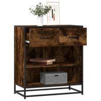 Dressoir 68x35x76 cm bewerkt hout gerookt eikenkleurig - thumbnail