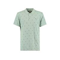 America Today regular fit polo Elton met all over print sage - thumbnail