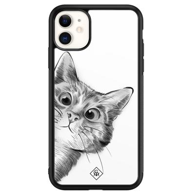 iPhone 11 glazen hardcase - Peekaboo