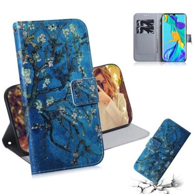 Abrikoos bloem patroon gekleurde tekening horizontale Flip lederen case voor Huawei P30 Pro met houder & card slots & portemonnee Abrikoos bloem patroon gekleurde tekening horizontale Flip lederen case voor Huawei P30 Pro met houder & card slots & portemonnee