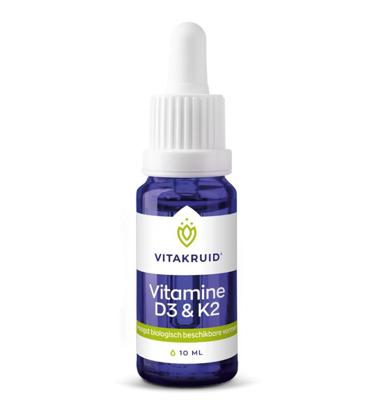 Vitakruid Vitamine D3 & K2 (MenaQ7®) met druppelpipet 10
