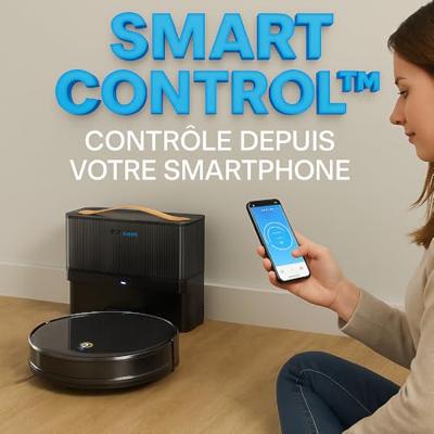 EZICLEAN I-Bot Z5 Connected Robotstofzuiger - 75 min - 2,6Kpa - 60-90m² - Harde vloeren - 0,25L