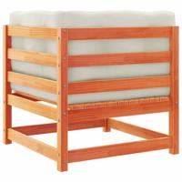 6-delige Loungeset met kussens massief grenenhout wasbruin - thumbnail