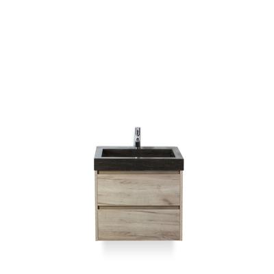 Dante Badmeubelset 60 cm - Craft Oak - Wastafel Hardsteen Wit Lucca