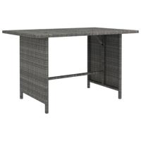 Tuintafel 110x70x65 cm poly rattan grijs - thumbnail
