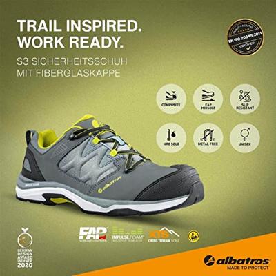 Albatros ULTRATRAIL GREY LOW 646210-42 Veiligheidsschoenen ESD S3 Schoenmaat (EU): 42 Grijs 1 stuk(s)