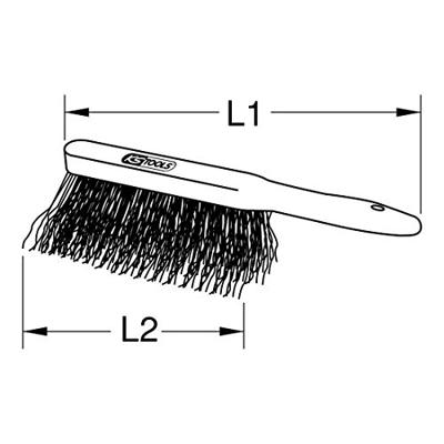 KS Tools 963.9587 Staalborstel Aluminium, Brons 310 mm 1 stuk(s)