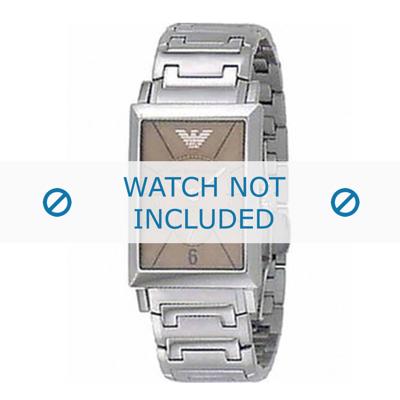 Armani horlogeband AR-0139 Staal Zilver 20mm