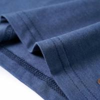 Kindershirt met lange mouwen os en adelaarsprint 140 gemleerd blauw - thumbnail