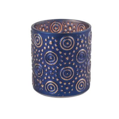 Countryfield theelichthouder hailey s blauw 8 cm | 24 stuks